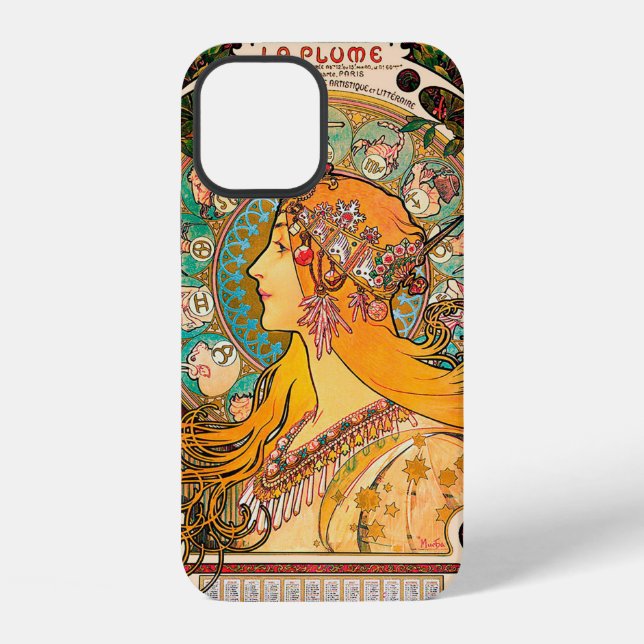 Coque iPhone Zodiaque, Mucha (Verso)