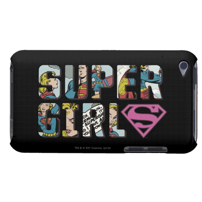 Coque iPod Touch Case-Mate Logo de bande dessinée Supergirl (Dos Horizontal)