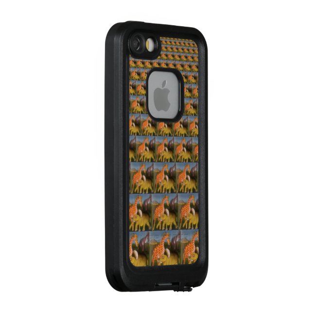 Coque LifeProof Pour iPhone African wild WaterProof pop art (Dos/Droite)