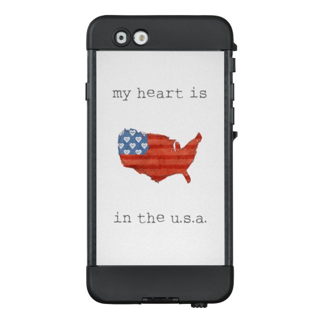 Coque LifeProof Pour iPhone | americana mon coeur est dans la carte des (Dos)