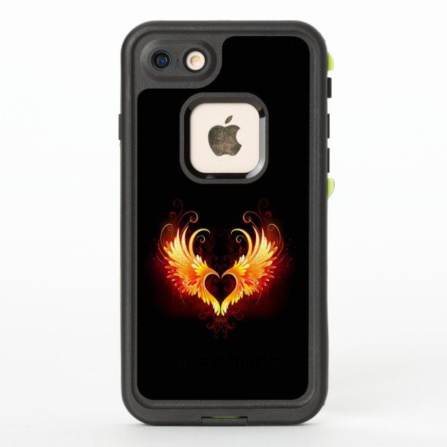Coque LifeProof Pour iPhone Angel Fire Heart with Wings (Dos)