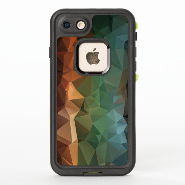 Coque LifeProof Pour iPhone Arc-en-ciel Pyramide Abstraite (Dos)