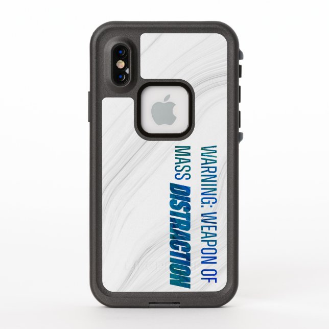 Coque LifeProof Pour iPhone Arme d'avertissement de distraction massive (Dos)