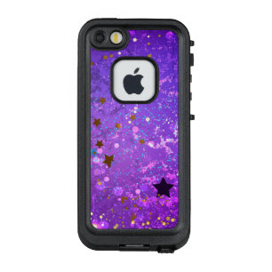 Coque LifeProof FRÄ’ Pour iPhone SE/5/5s Arrière - plan de feuille violet avec étoiles