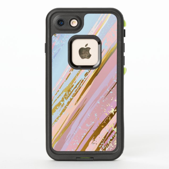 Coque LifeProof Pour iPhone Arrière - plan rose texturé (Dos)
