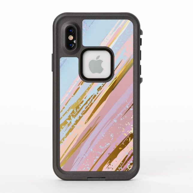 Coque LifeProof Pour iPhone Arrière - plan rose texturé (Dos)
