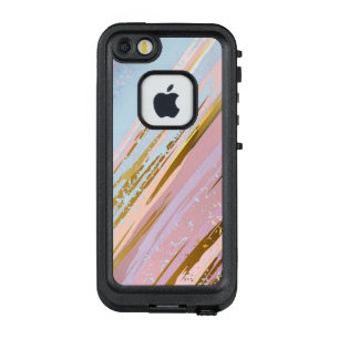 Coque LifeProof FRÄ’ Pour iPhone SE/5/5s Arrière - plan rose texturé
