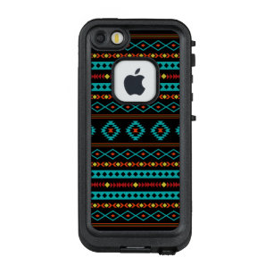 Coque LifeProof FRÄ’ Pour iPhone SE/5/5s Aztec Turquoise Rouges Jaune Noir Mixte Motifs Mot