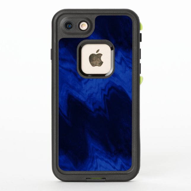 Coque LifeProof Pour iPhone Bleu clair des vagues sur un Arrière - plan bleu f (Dos)