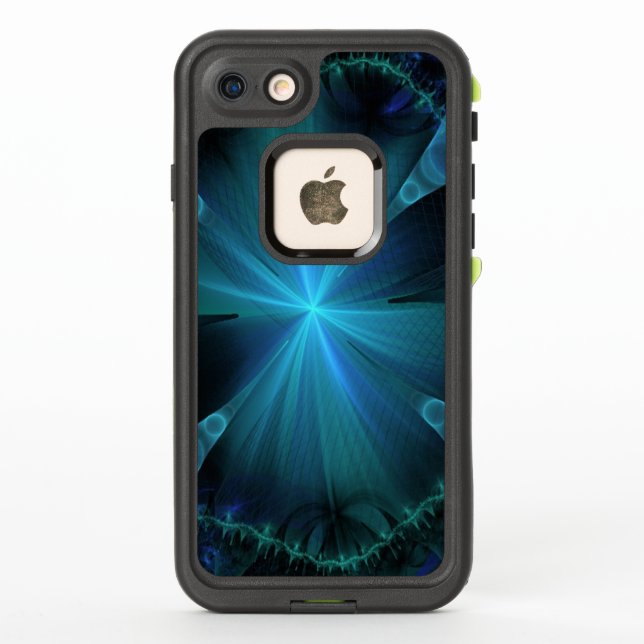 Coque LifeProof Pour iPhone Bleu méduse Abstraite (Dos)