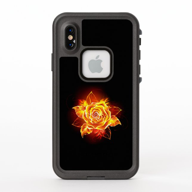 Coque LifeProof Pour iPhone Blooming Fire Rose (Dos)