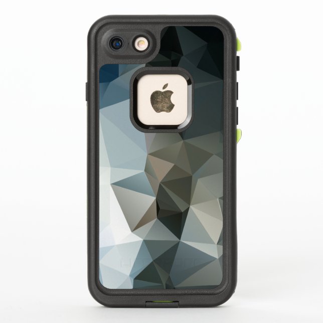 Coque LifeProof Pour iPhone Blues et Noirs Pyramide Abstraite Art (Dos)