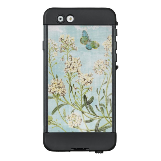 Coque LifeProof Pour iPhone Botanique bleu (Dos)
