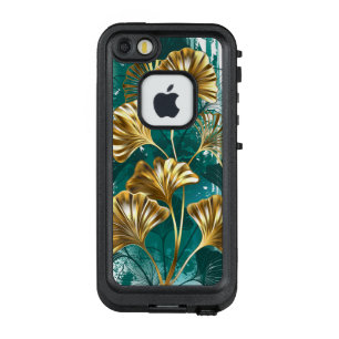 Coque LifeProof FRÄ’ Pour iPhone SE/5/5s Branche de Ginko Biloba aux feuilles dorées