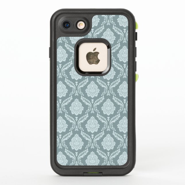 Coque LifeProof Pour iPhone Canard Motif Damask Rococo Œuf Bleu+Turquoise (Dos)