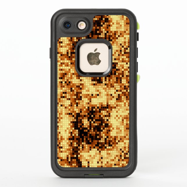 Coque LifeProof Pour iPhone Carreaux d'or mosaïque (Dos)