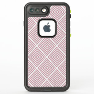 Carrés géométriques roses