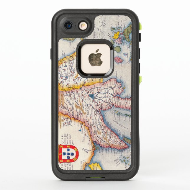 Coque LifeProof Pour iPhone Carte antique de l'Asie du Sud-Est vers 1590 (Dos)
