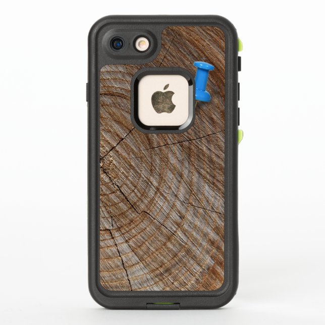 Coque LifeProof Pour iPhone cerne d'arbre avec punaise (Dos)