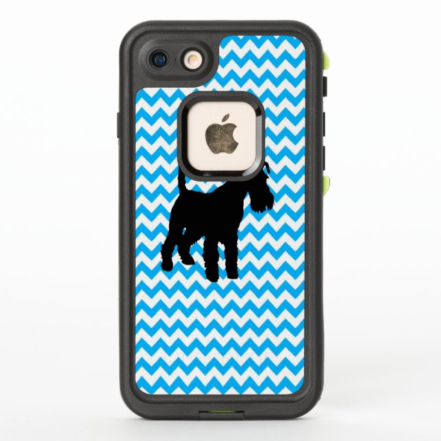 Coque LifeProof Pour iPhone Chevron Bébé Bleu Avec Schnauzer (Dos)