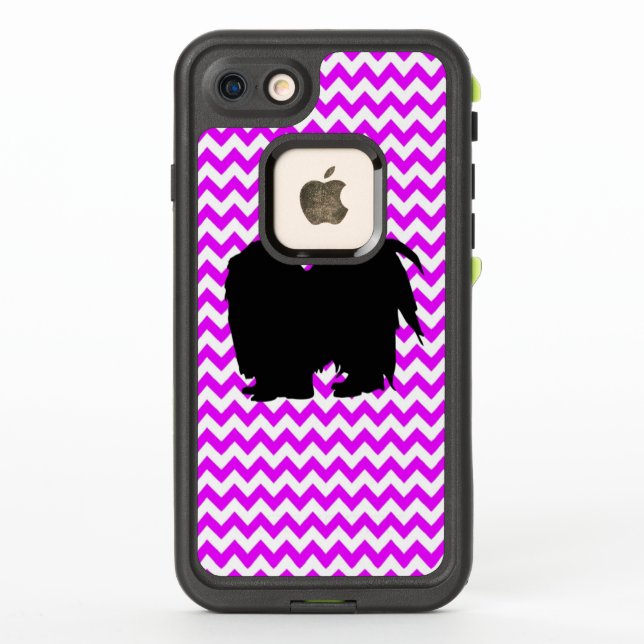 Coque LifeProof Pour iPhone Chevron Parfaitement Rose Avec Shih Tzu (Dos)