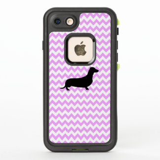 Chevron Rose Avec Silhouette Dachshund