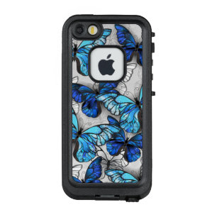 Coque LifeProof FRÄ’ Pour iPhone SE/5/5s Composition des White and Blue Butterflies