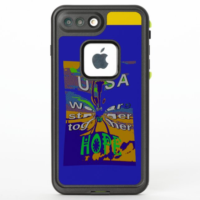 Coque LifeProof Pour iPhone Créer votre propre espoir pour une USA plus forte  (Dos)