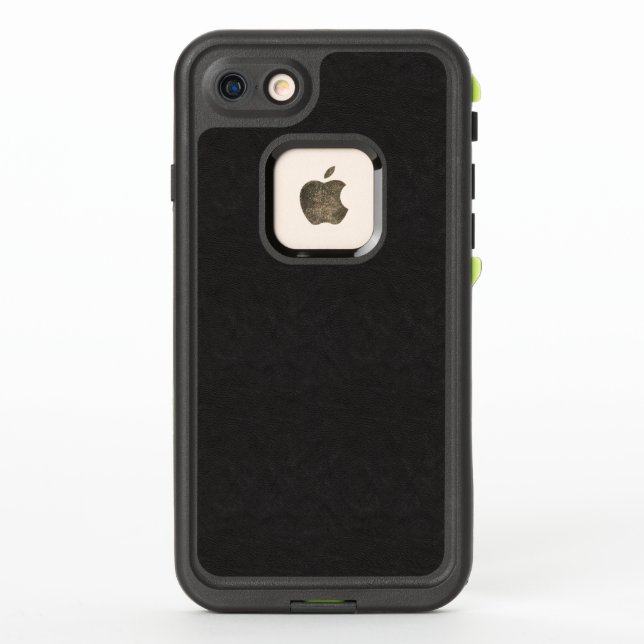 Coque LifeProof Pour iPhone Cuir noir fin et texturé (Dos)