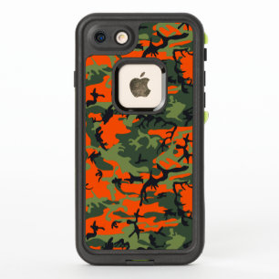Déguisement camouflage orange et vert, Militaire, 