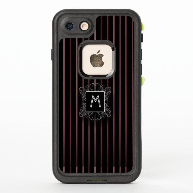 Coque LifeProof Pour iPhone Design moderne et monogramme (Dos)