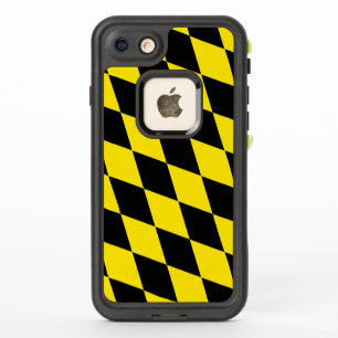 Drapeau bavarois diamant noir et jaune