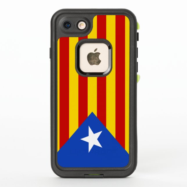 Coque LifeProof Pour iPhone Drapeau de l'indépendance catalane en Espagne (Dos)