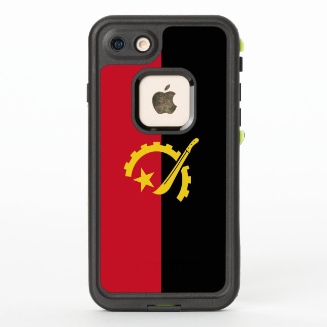 Coque LifeProof Pour iPhone Drapeau patriotique angolais (Dos)