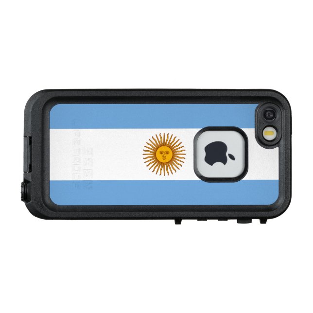 Coque LifeProof Pour iPhone Drapeau patriotique argentin (Dos Horizontal)