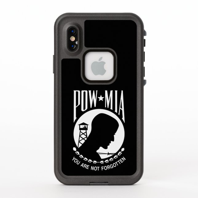 Coque LifeProof Pour iPhone Drapeau POW MIA : Soldats disparus de la guerre du (Dos)