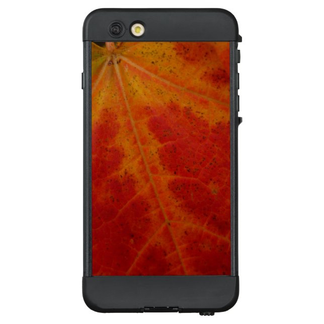 Coque LifeProof Pour iPhone Feuille d'érable rouge Abstraite Automne Photograp (Dos)