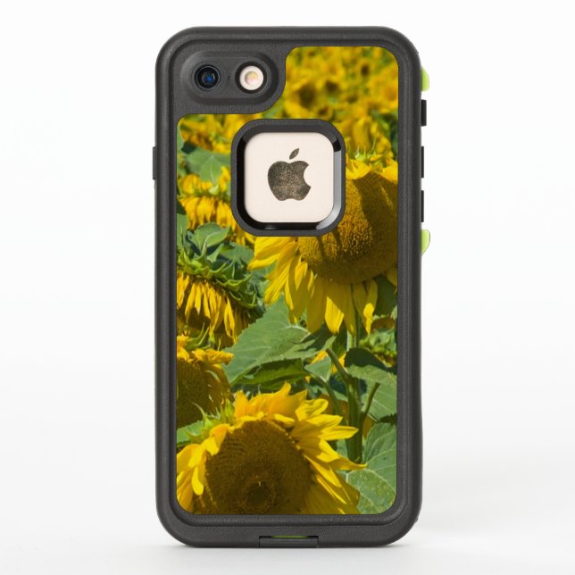 Coque LifeProof Pour iPhone Fleurs de soleil jaunes géantes (Dos)