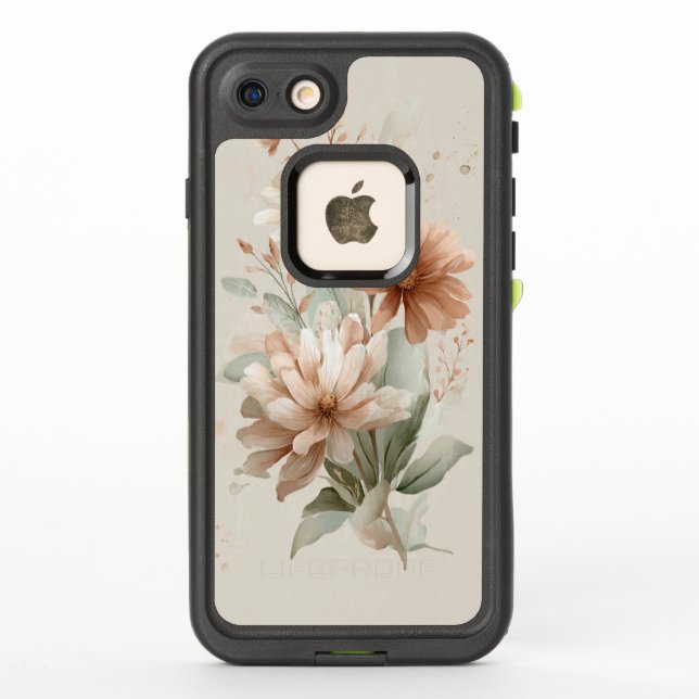 Coque LifeProof Pour iPhone floral design  (Dos)