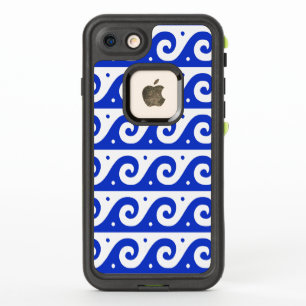 Fret grec, Motif d'onde méditerranéen, Bleu