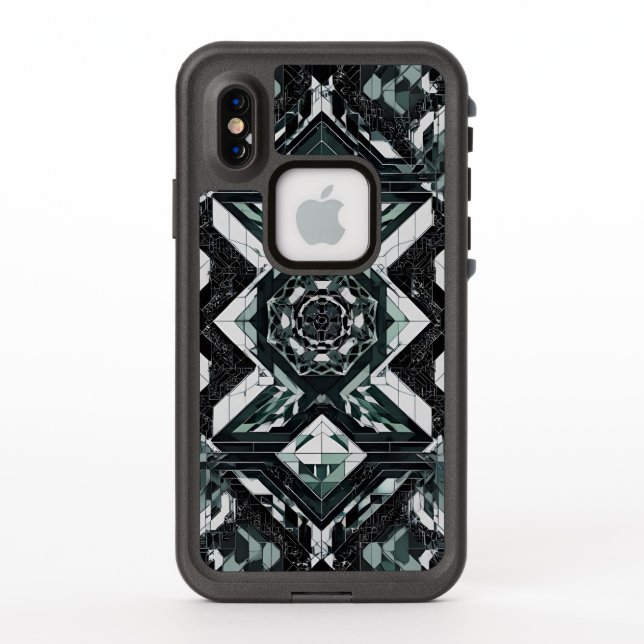 Coque LifeProof Pour iPhone Géométrie du bruit : Glitch algorithmique (Dos)