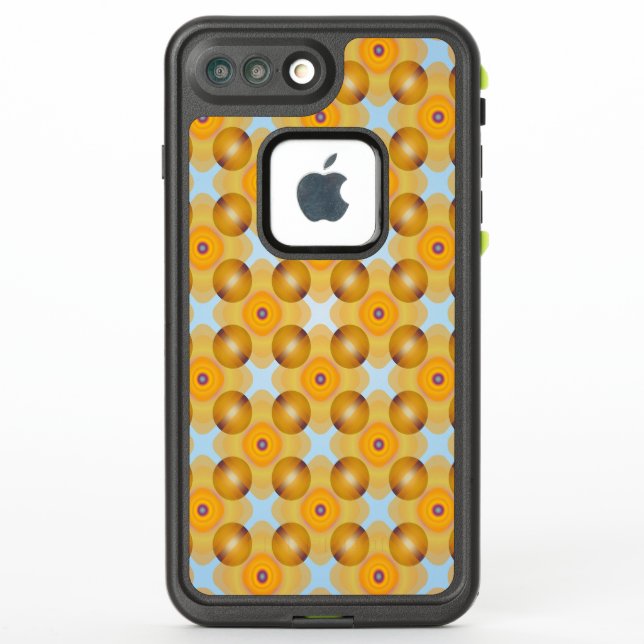 Coque LifeProof Pour iPhone Géométrique jaune inhabituel (Dos)
