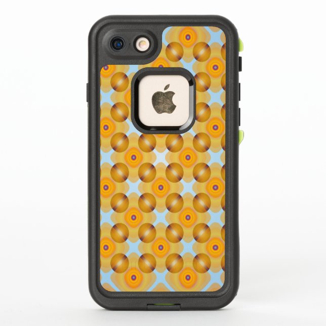 Coque LifeProof Pour iPhone Géométrique jaune inhabituel (Dos)