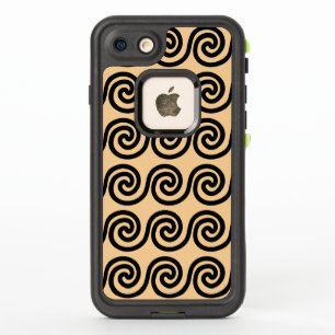 Grec Meander Key Waves Motif Brown