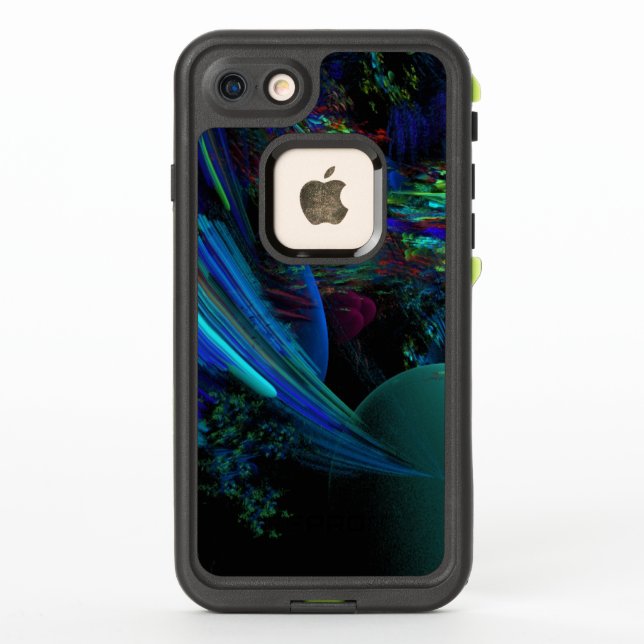 Coque LifeProof Pour iPhone Imaginaire en bleu (Dos)