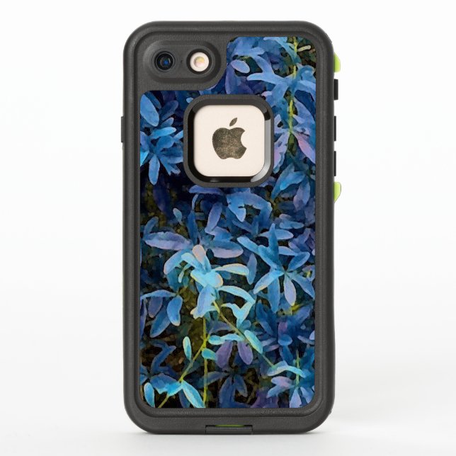 Coque LifeProof Pour iPhone Impression Feuille bleue (Dos)