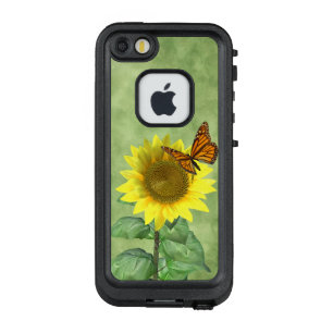 Coque LifeProof FRÄ’ Pour iPhone SE/5/5s Joli tournesol et papillon