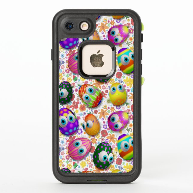 Coque LifeProof Pour iPhone Jolis œufs de Pâques de dessin animé drôles (Dos)