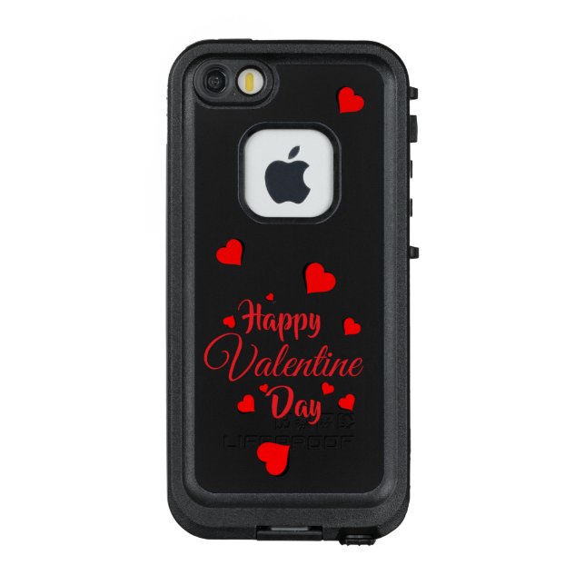 Coque LifeProof Pour iPhone Joyeuse Saint-Valentin noir (Dos)