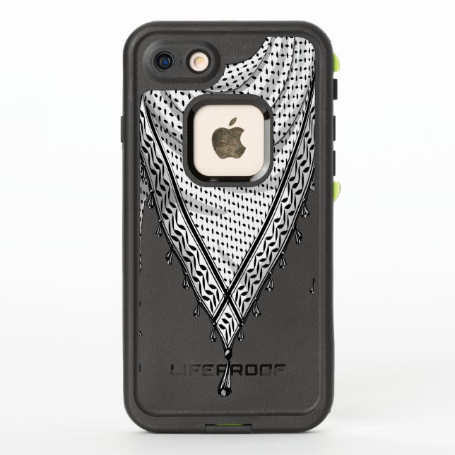 Coque LifeProof Pour iPhone Keffiyeh Écharpe palestinienne tissu traditionnel (Dos)